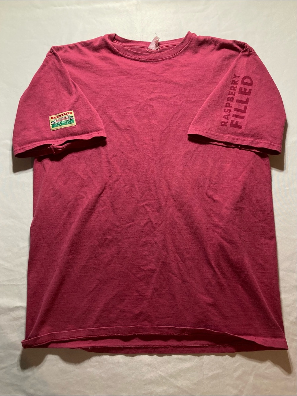 Vintage Krispy Kreme Short-Sleeve Crewneck Tee — Raspberry Filled Print